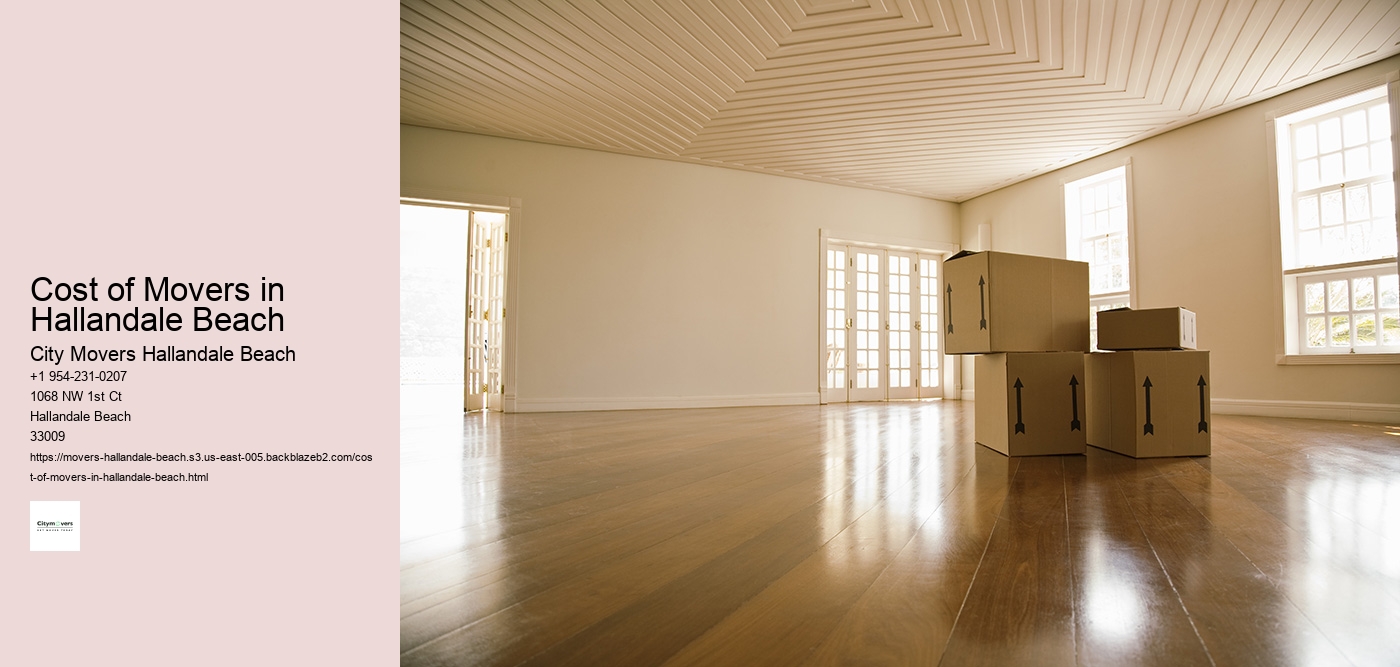 Cost of Movers in Hallandale Beach